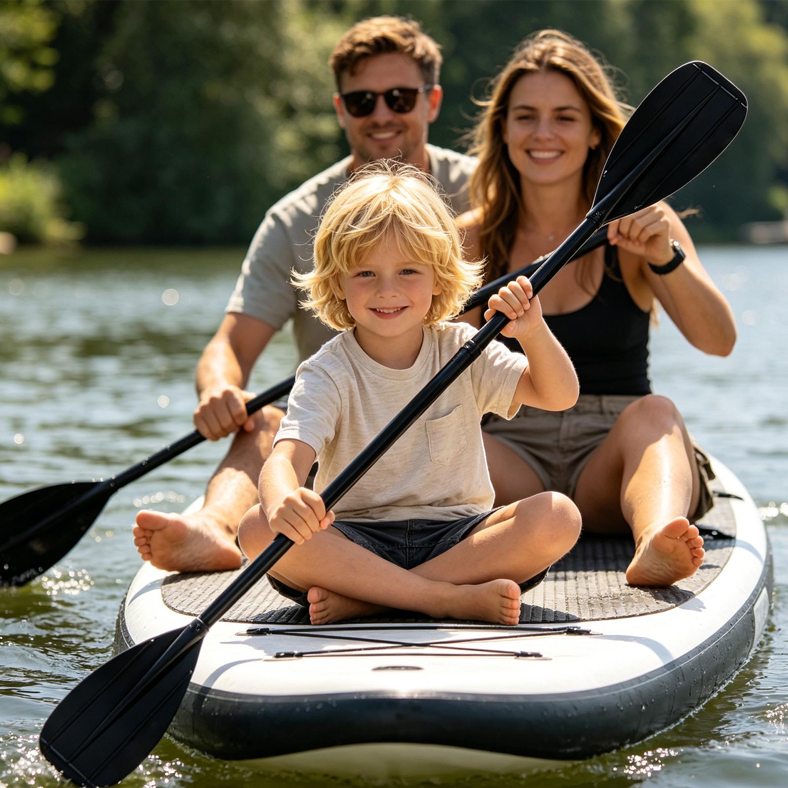 Kayak Paddle Carbon - カーボンファイバーパドル 2 セクション軽量ダブルヘッドパドルボード釣りカヤックパドル子供用ローイングツーリング湖川海