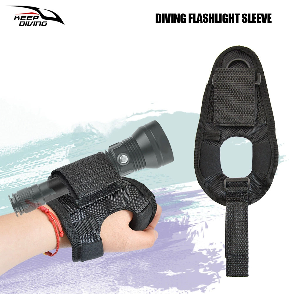 Underwater Flashlight - スキューバグローブダイビング LED 懐中電灯ホルダーライトリストアームマウントストラップ屋外水中ハンズフリーグローブ照明アクセサリー