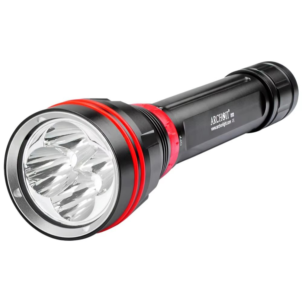 Underwater Flashlight - 4000LM 4LED 100M防水ダイビングライト スキューバ水中救助トーチ 26650リチウム電池式充電式ダイビング懐中電灯