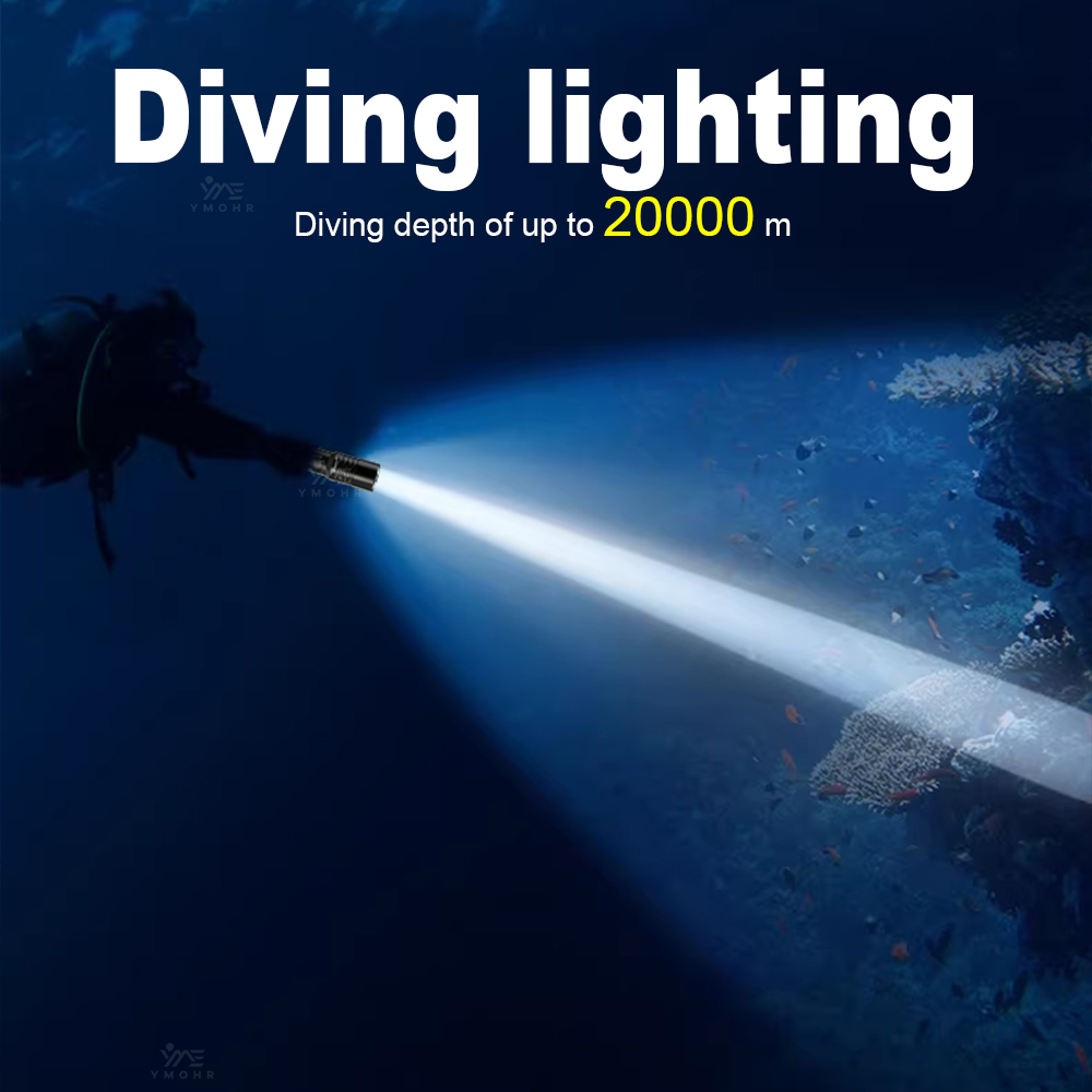 20000M ダイビング懐中電灯強力な LED ダイビングラ - Underwater Flashlight のレビューと価格