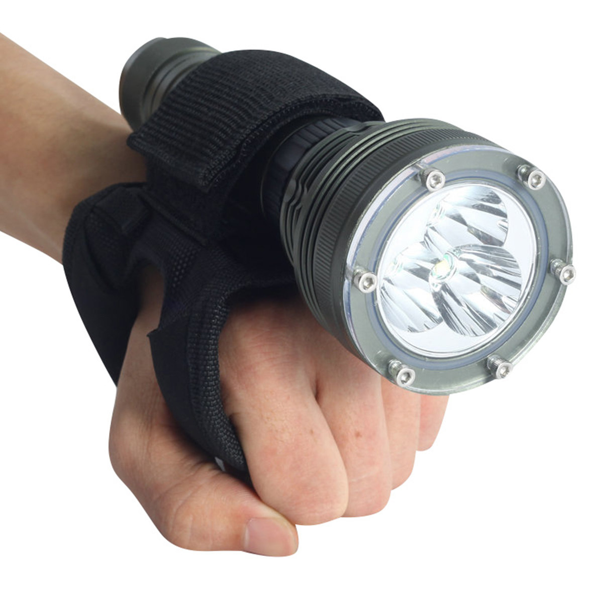 調節可能な懐中電灯ホルダーリストストラップ 25 ライト用  - Underwater Flashlight のレビューと価格