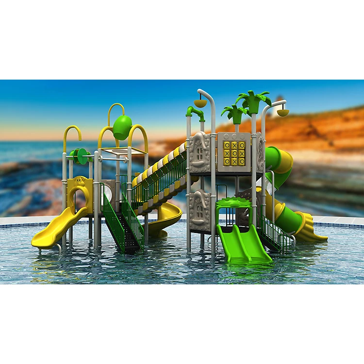 海辺スタイルのウォータースライド、子供向け水遊び場、好奇心を - Aquatic Zone のレビューと価格