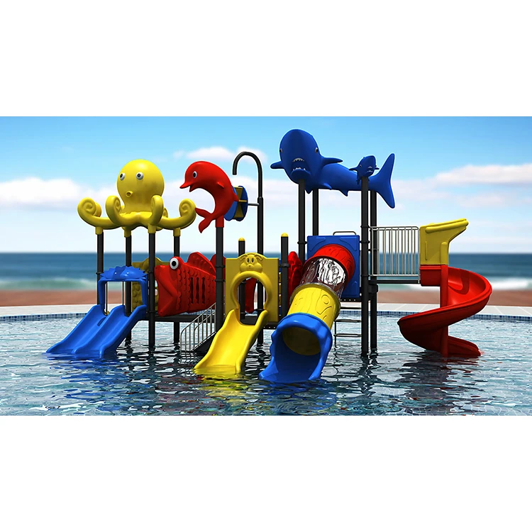 海辺スタイルのウォータースライド、子供向け水遊び場、好奇心を - Aquatic Zone のレビューと価格