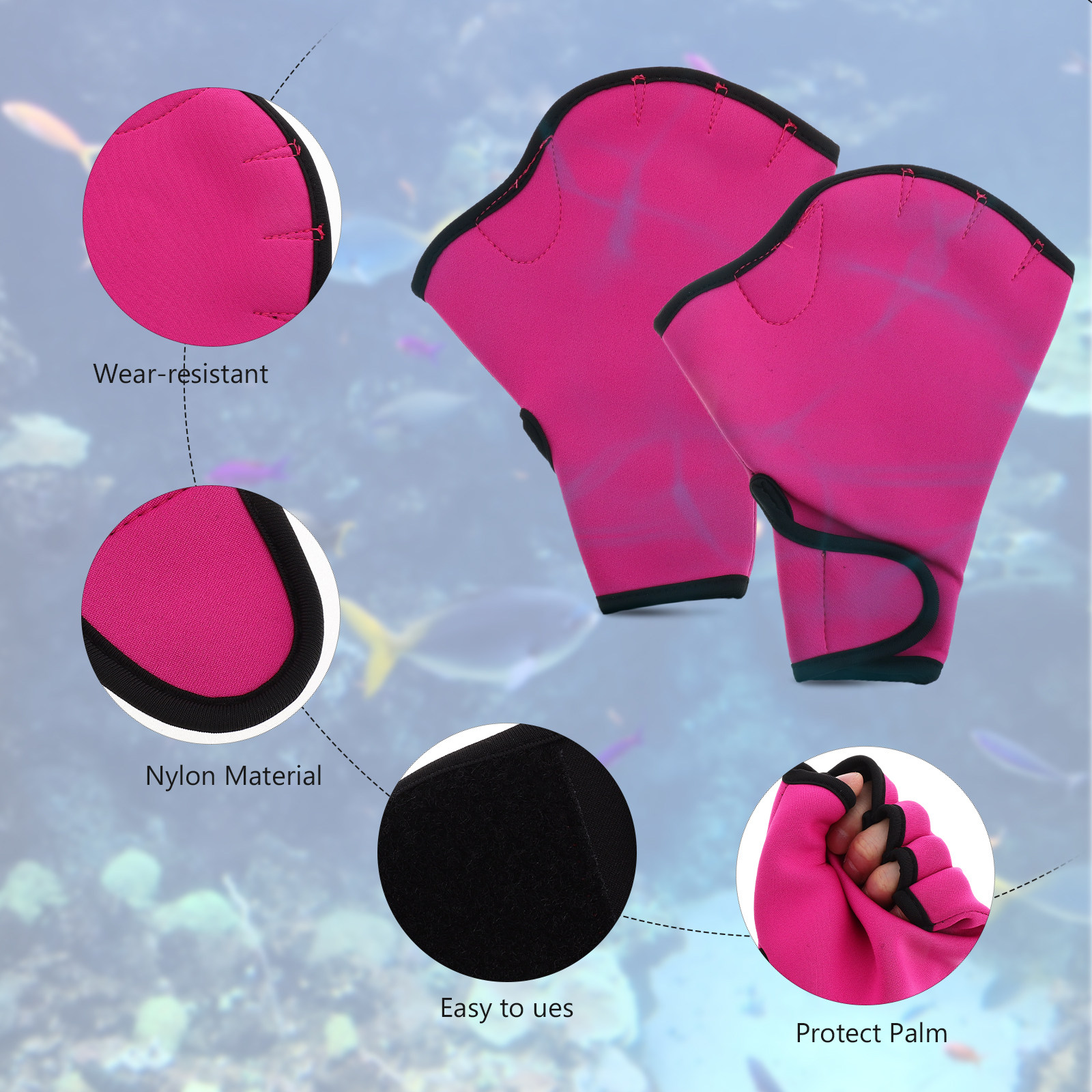 1組のスイムトレーニンググローブ ナイロン製ハンドプロテクタ - Aquatic Sports Scuba のレビューと価格