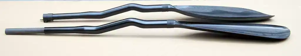 カーボンファイバー製ベントシャフトスプーン型カヤックパドル、 - Kayak Paddle Carbon のレビューと価格